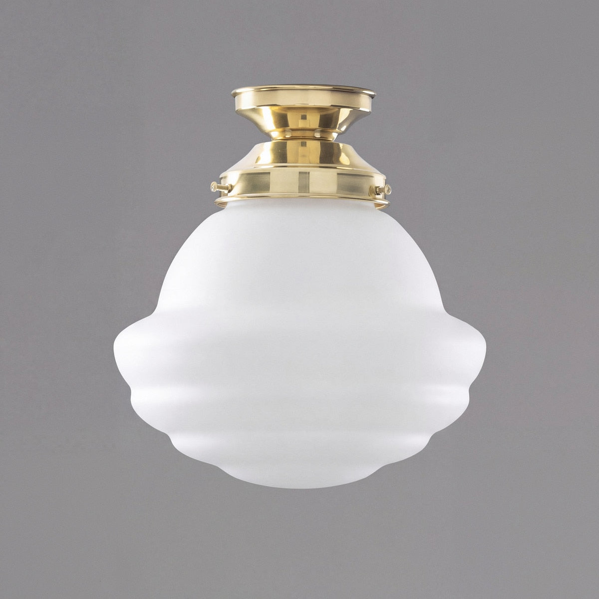 DIY Batten Fix Brass With 9" Parkville Opal Matt Glass - 3000054