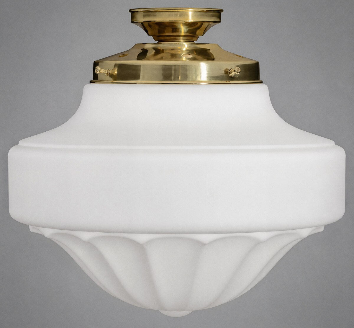 DIY Batten Fix Brass With 13" Derby Opal Matt Glass - 3000062