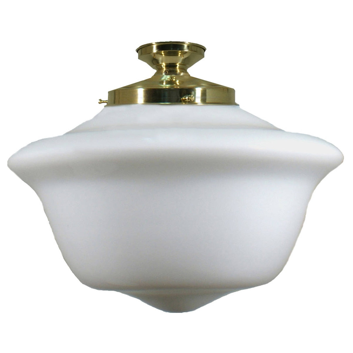 DIY Batten Fix Brass With 16" Victorian Schoolhouse Opal Matt Glass - 3000064