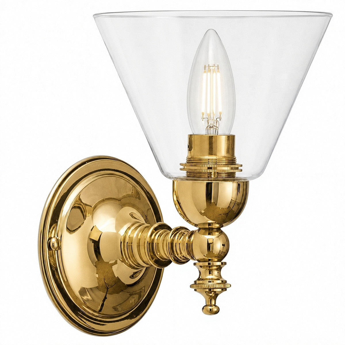 Koscina Wall Light Brass With Cono Clear Glass - 3000153