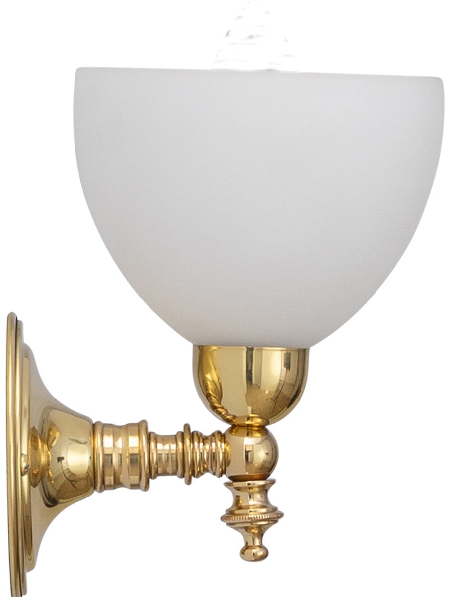 Koscina Wall Light Brass With Decatron Opal Glass - 3000155