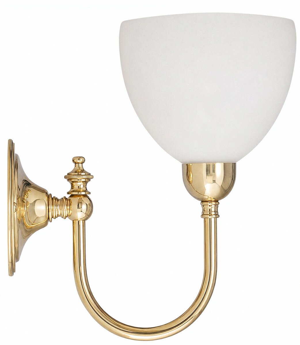 Loxton Wall Light Brass With Decatron Opal Glass - 3000180