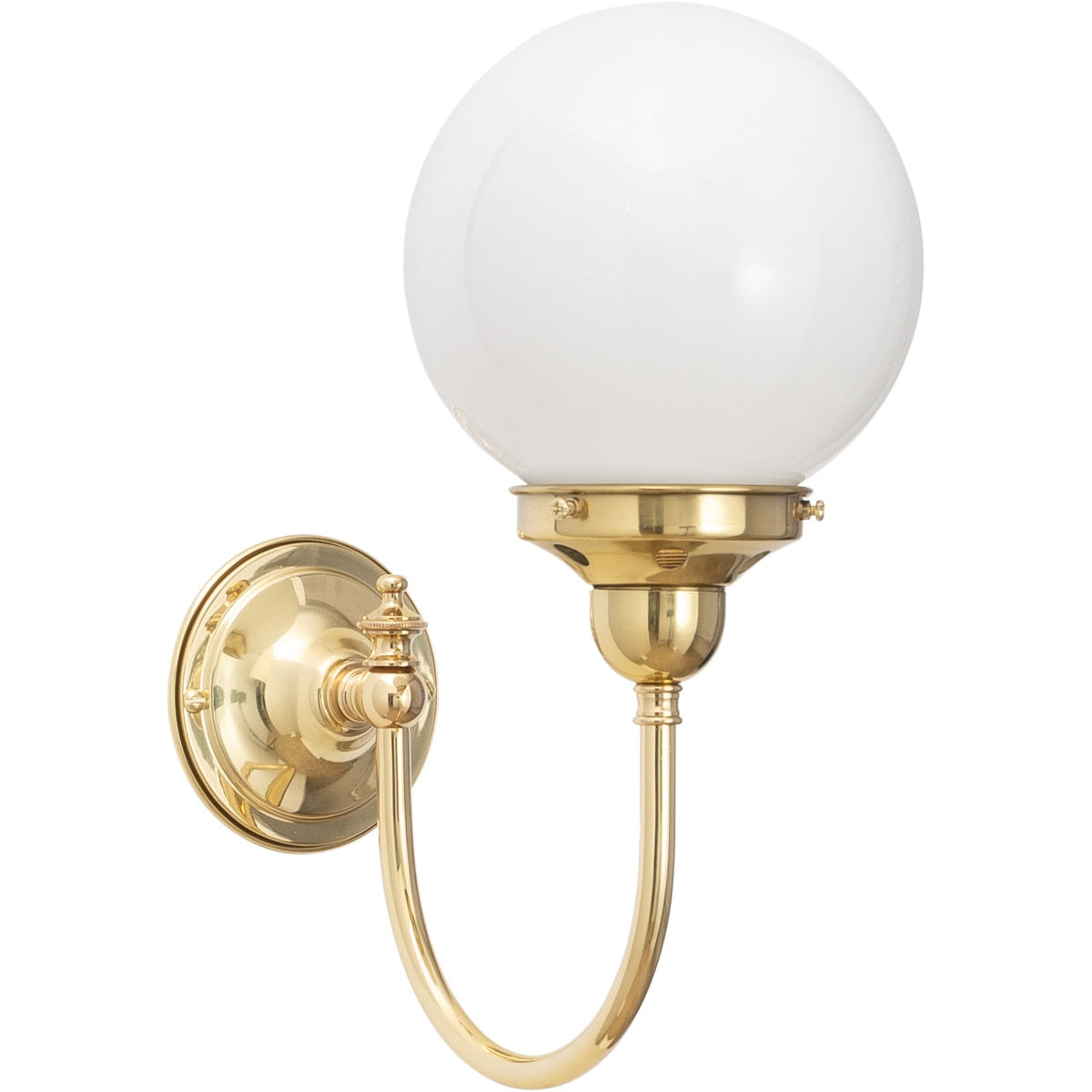 Luke Wall Light Brass With Sphere Opal Glass - 3000186