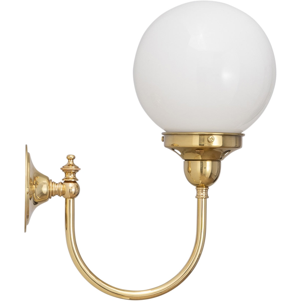 Luke Wall Light Brass With Sphere Opal Glass - 3000186