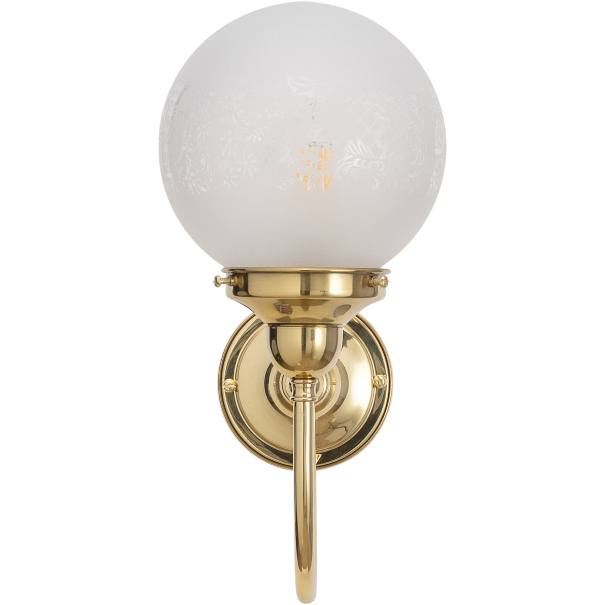 Luke Wall Light Brass With Sheffield Glass - 3000187