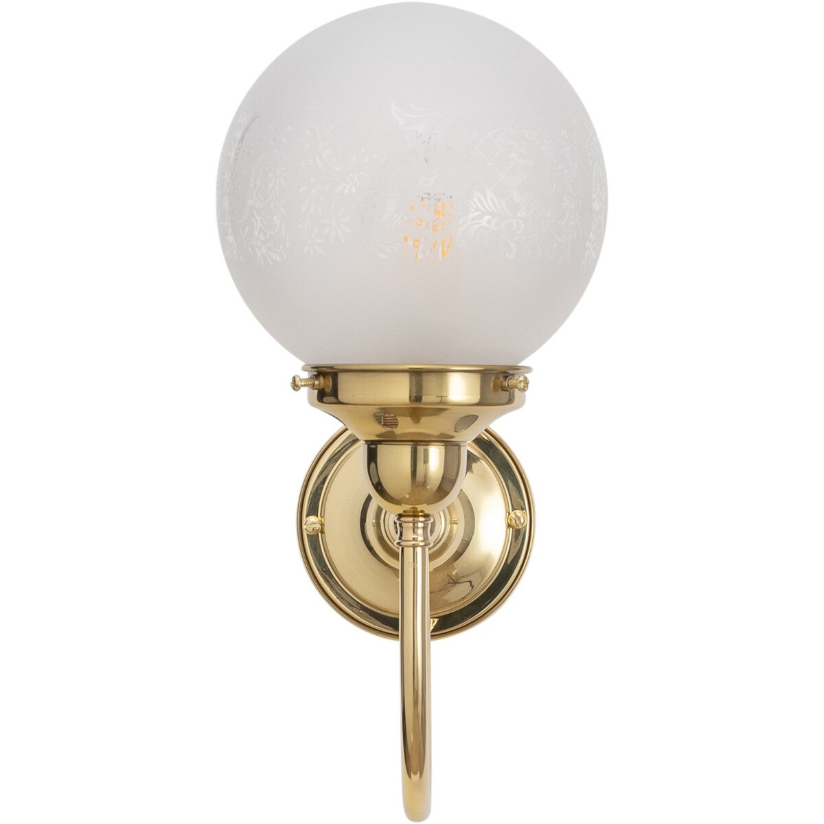 Luke Wall Light Brass With Sheffield Glass - 3000187