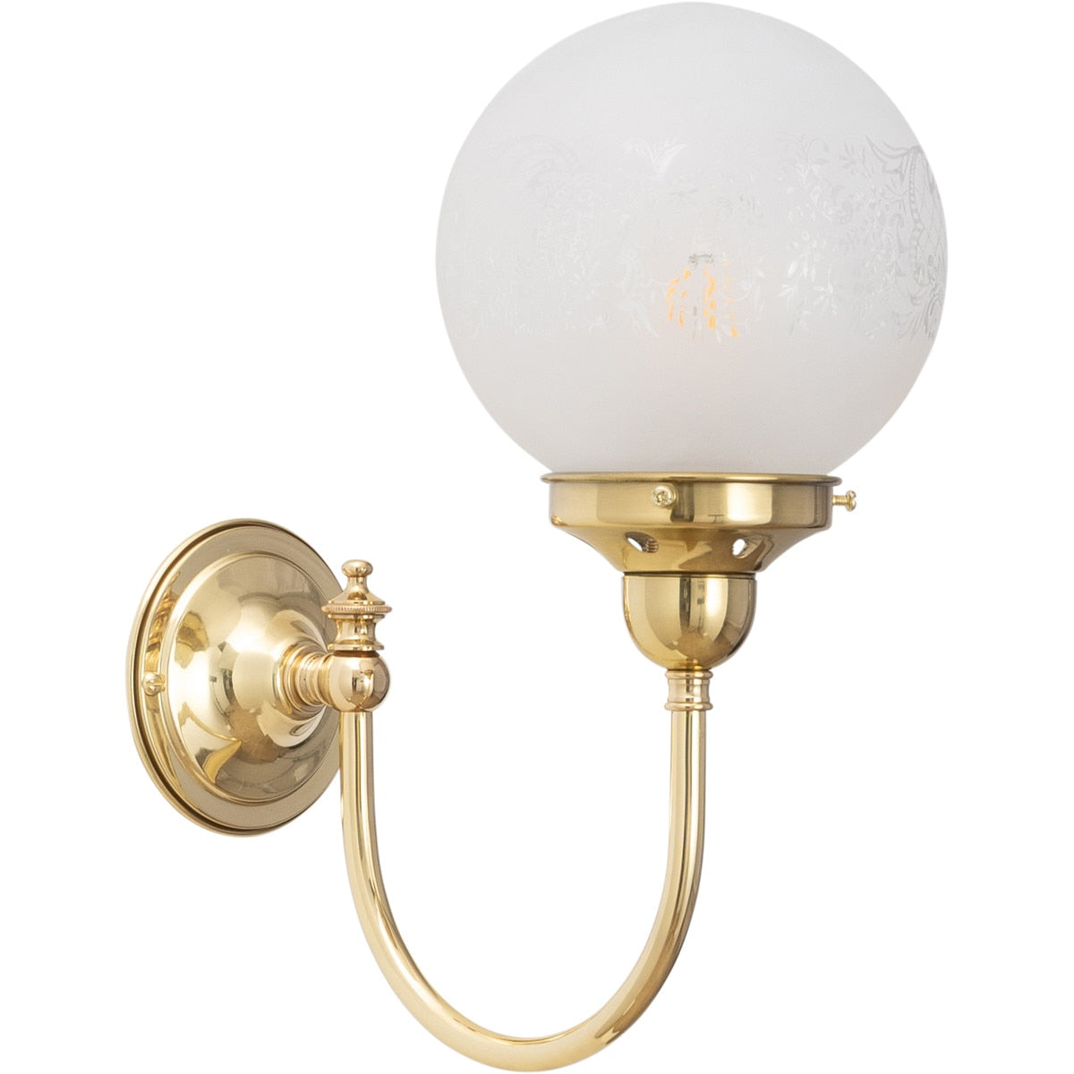 Luke Wall Light Brass With Sheffield Glass - 3000187
