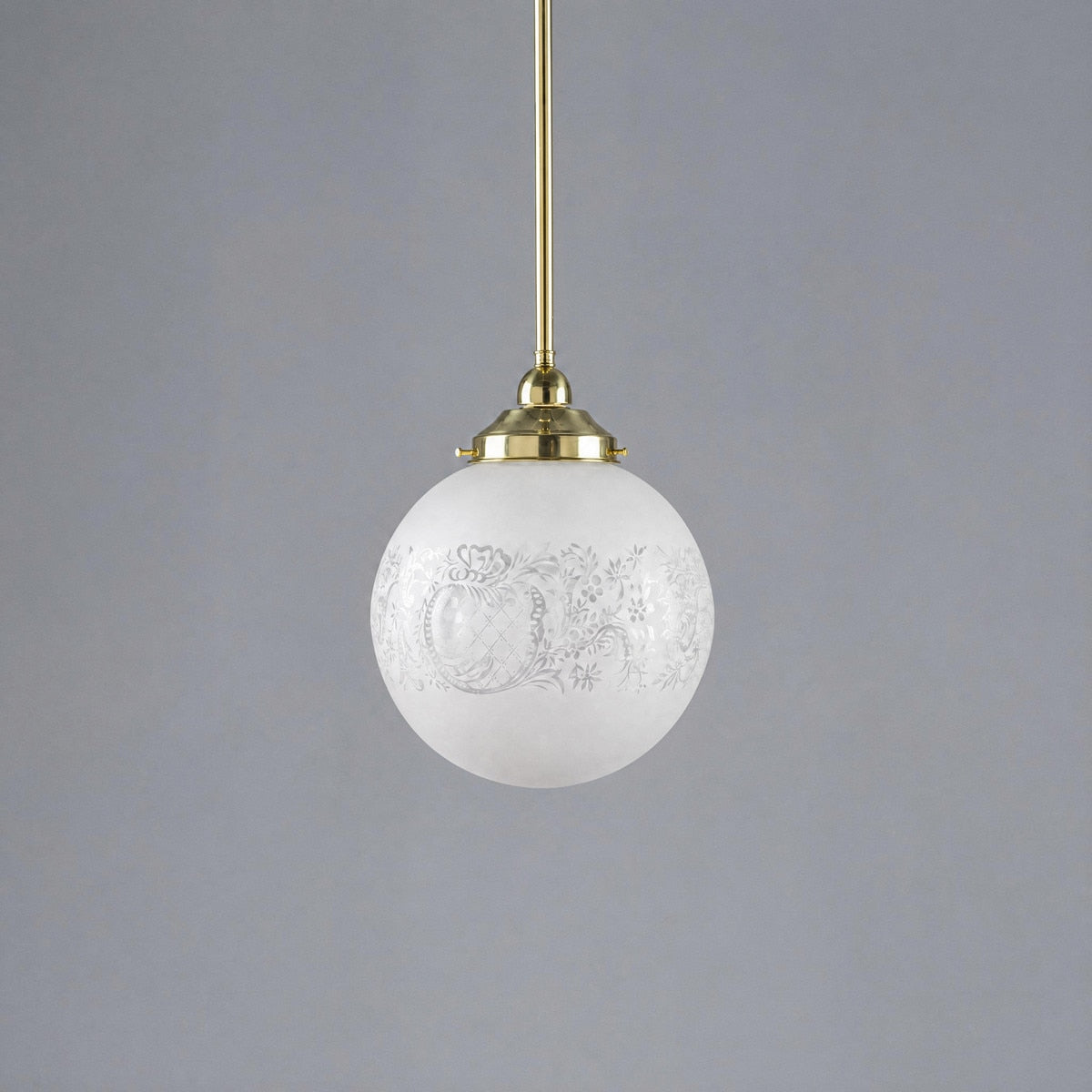 Single Rod Pendant Brass With 10" Sheffield Glass - 3000245