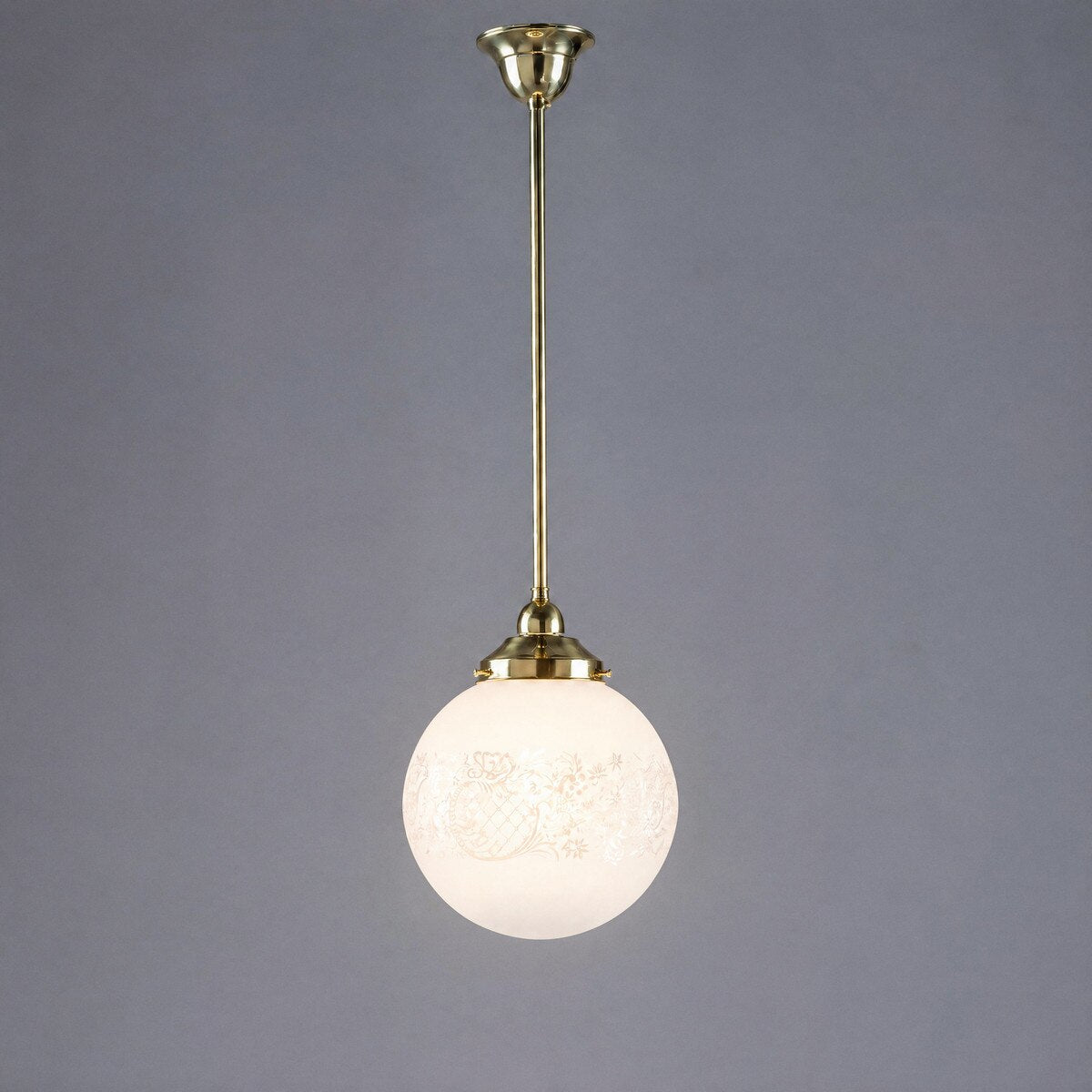 Single Rod Pendant Brass With 10" Sheffield Glass - 3000245