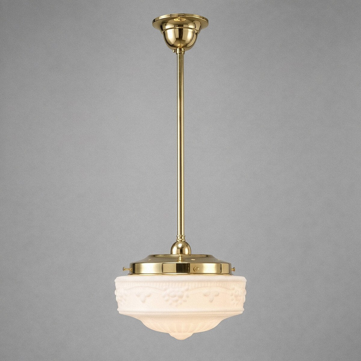 Single Rod Pendant Brass With 11" Senator Opal Matt Glass - 3000247