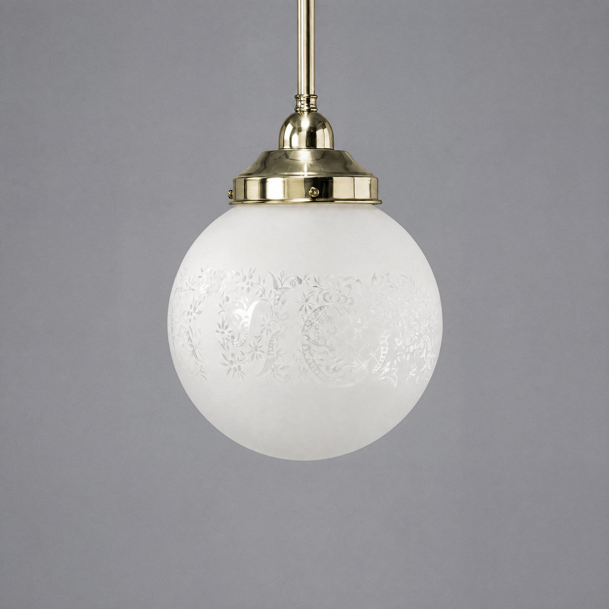 Single Rod Pendant Brass With 8" Sheffield Glass - 3000258
