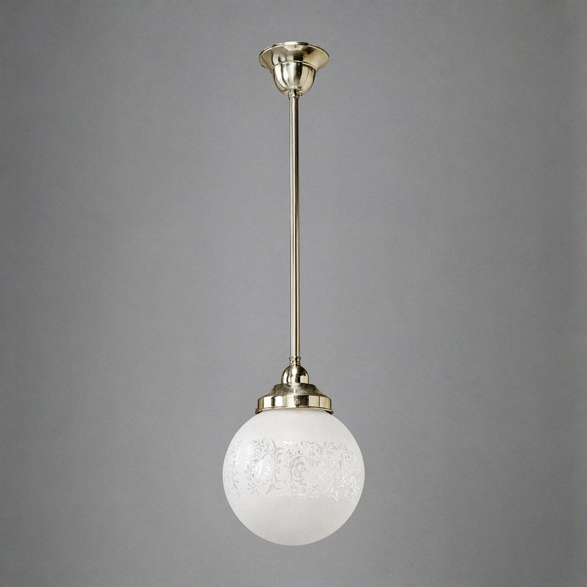 Single Rod Pendant Brass With 8" Sheffield Glass - 3000258