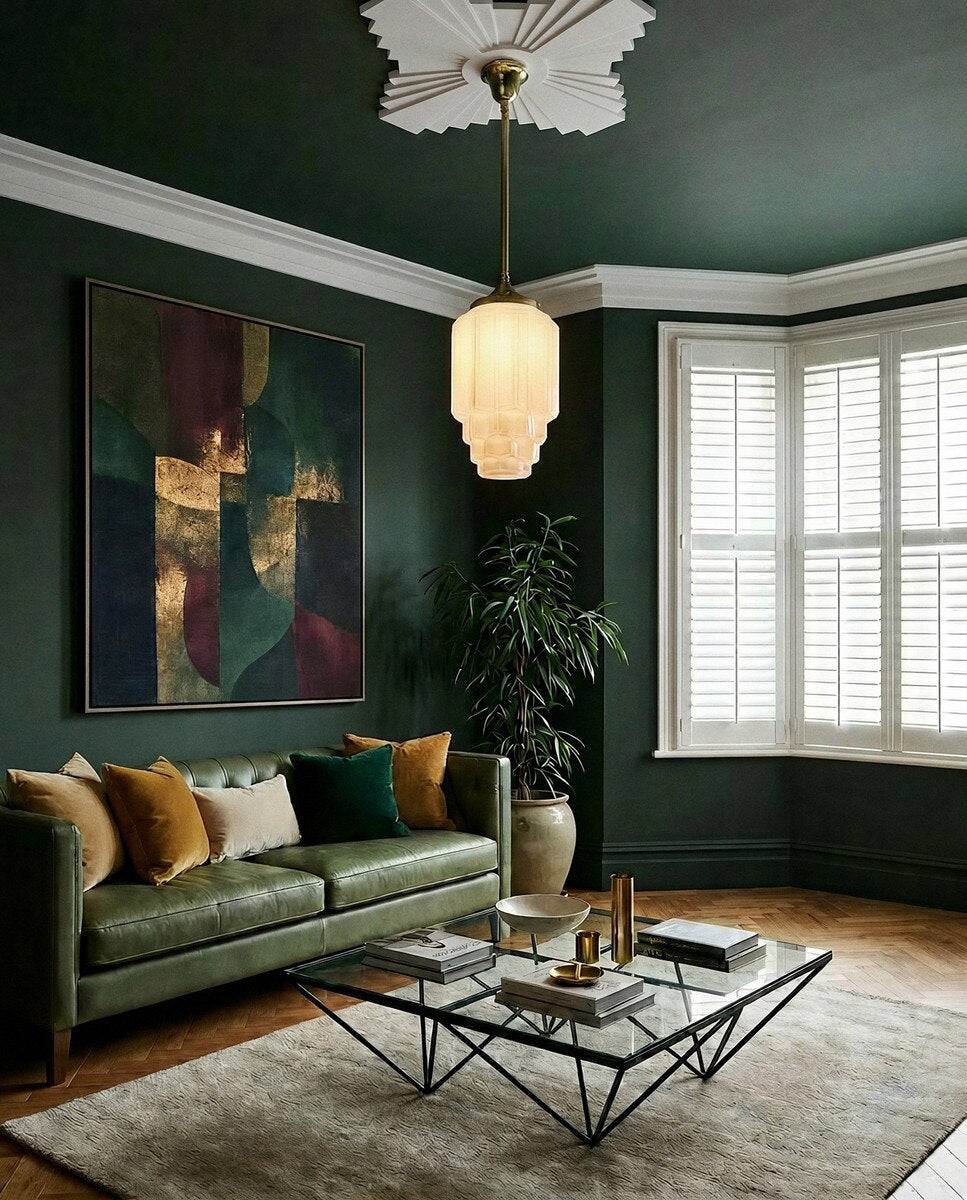 Single Rod Pendant Brass With Bergerac Opal Matt Glass - 3000288