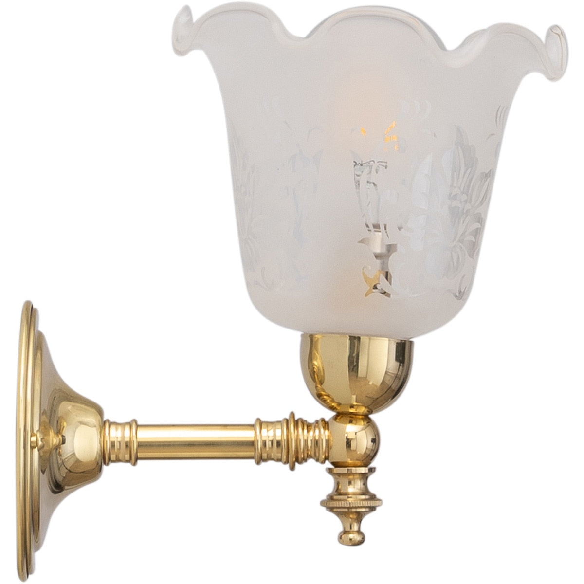 Waubra Wall Light Brass With 5008 Glass - 3000332