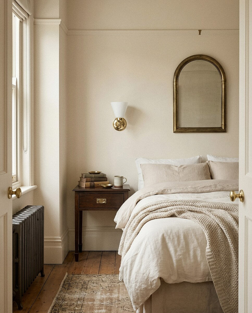 Waubra Wall Light Brass With Cono Opal Glass - 3000334