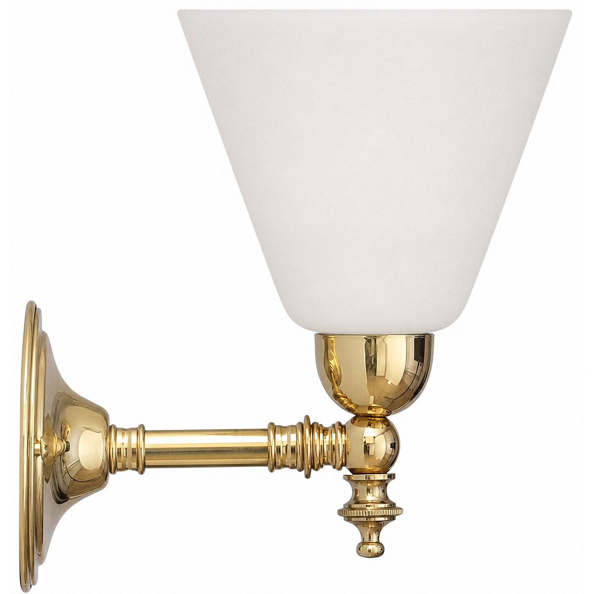 Waubra Wall Light Brass With Cono Opal Glass - 3000334