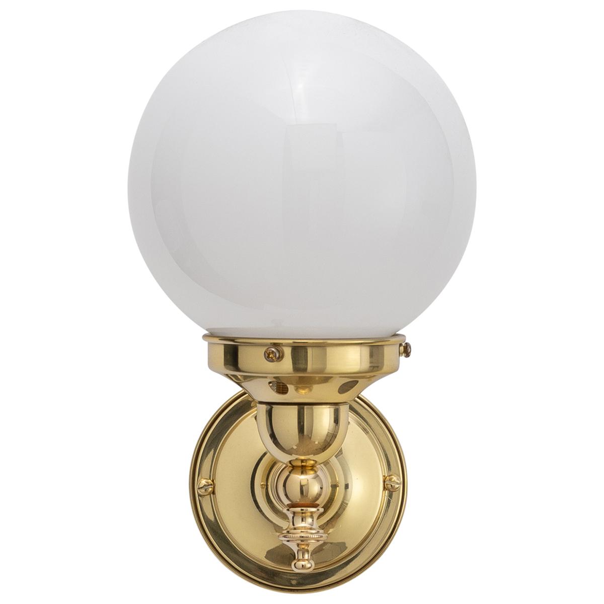 Koscina Wall Light Brass Aluminium With 6" Sphere Opal Gloss Glass - 3000351