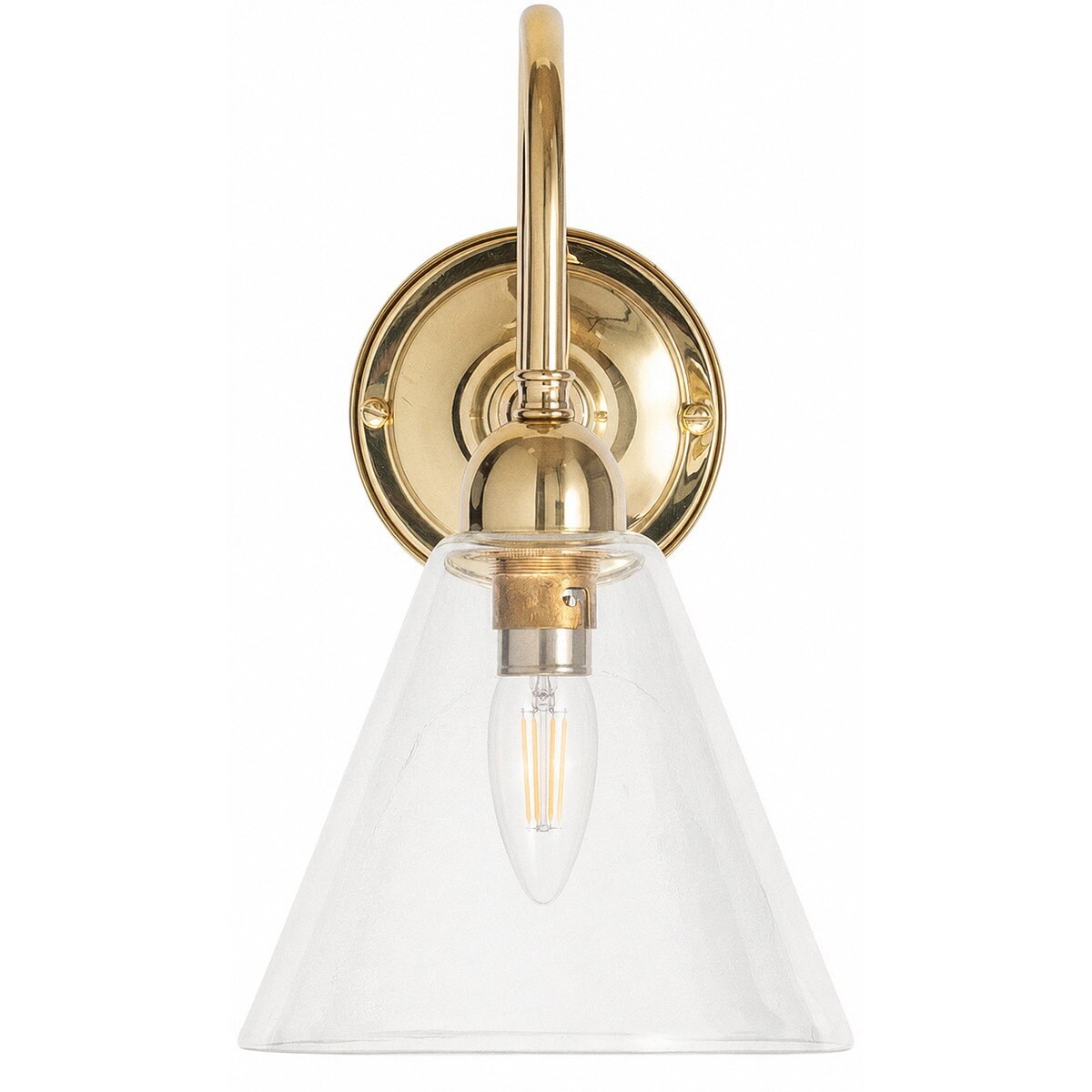 Loxton Wall Light Brass With Cono Clear Glass - 3001175
