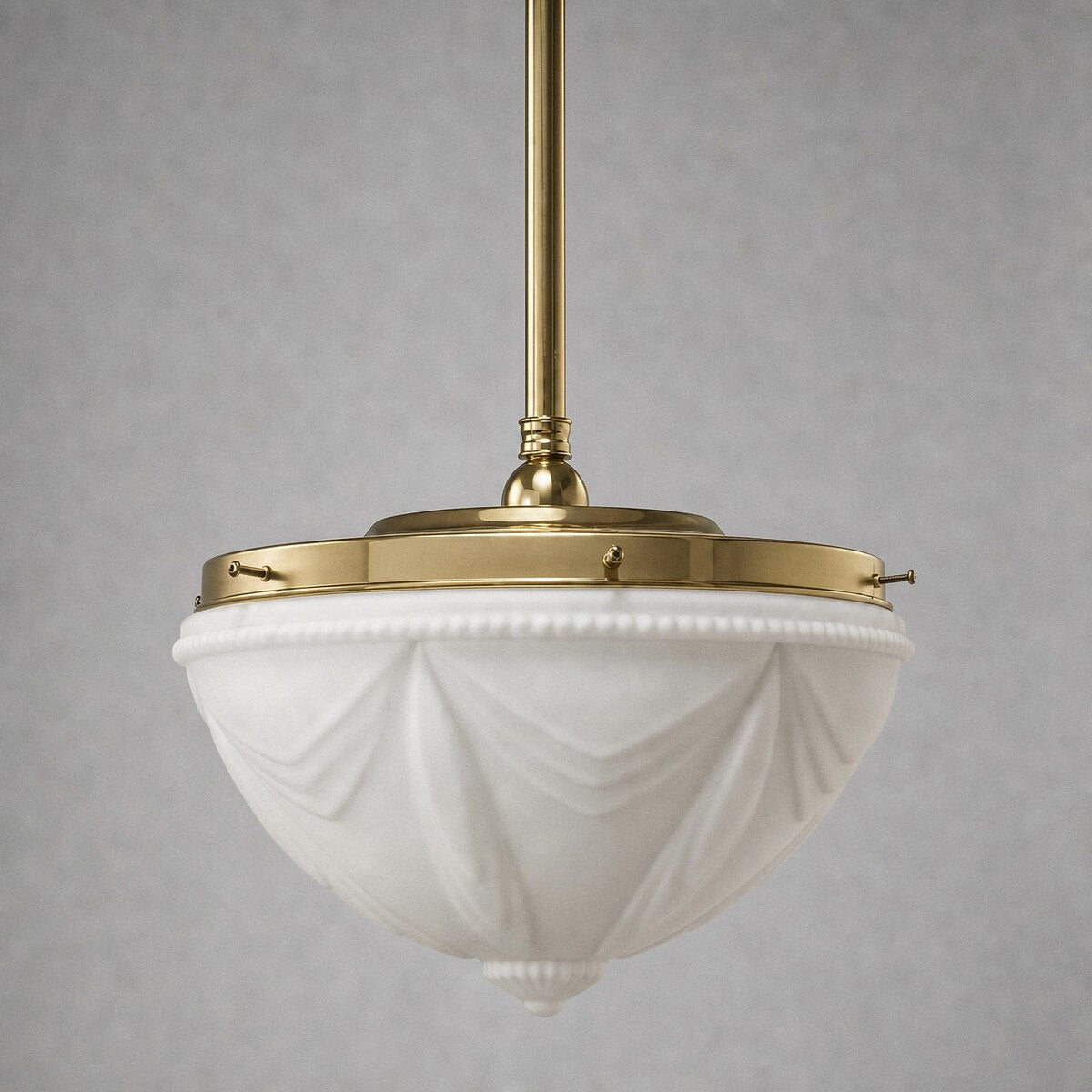 Single Rod Pendant Brass With 14" Empire Opal Matt Glass - 3001278