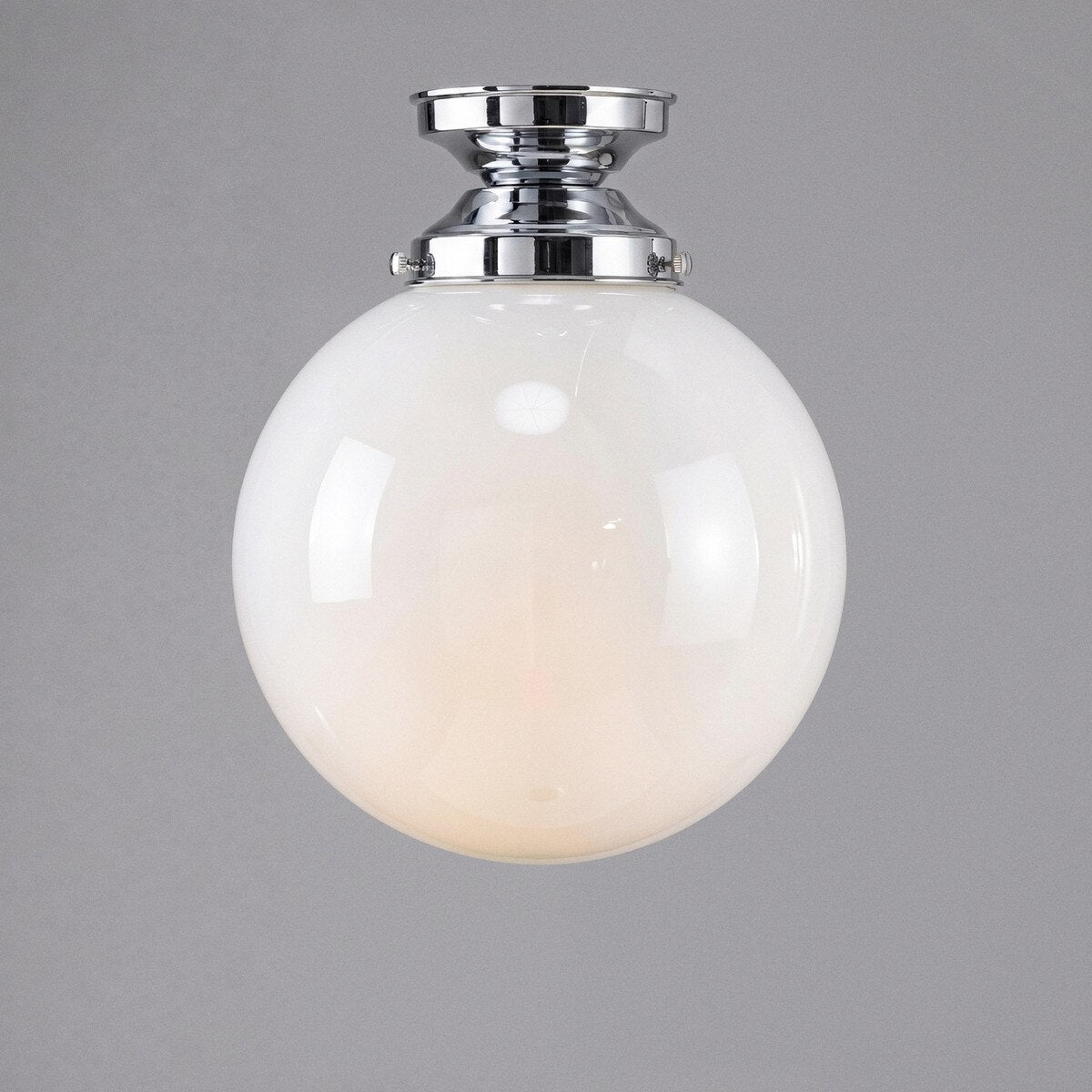 DIY Batten Fix Chrome With 10" Sphere Opal Gloss Glass - 3010027