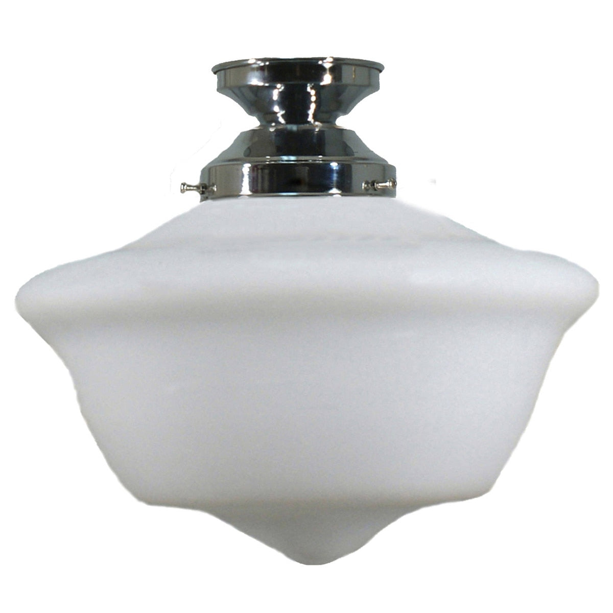 DIY Batten Fix Chrome With 12" Victorian Schoolhouse Opal Matt Glass - 3010028