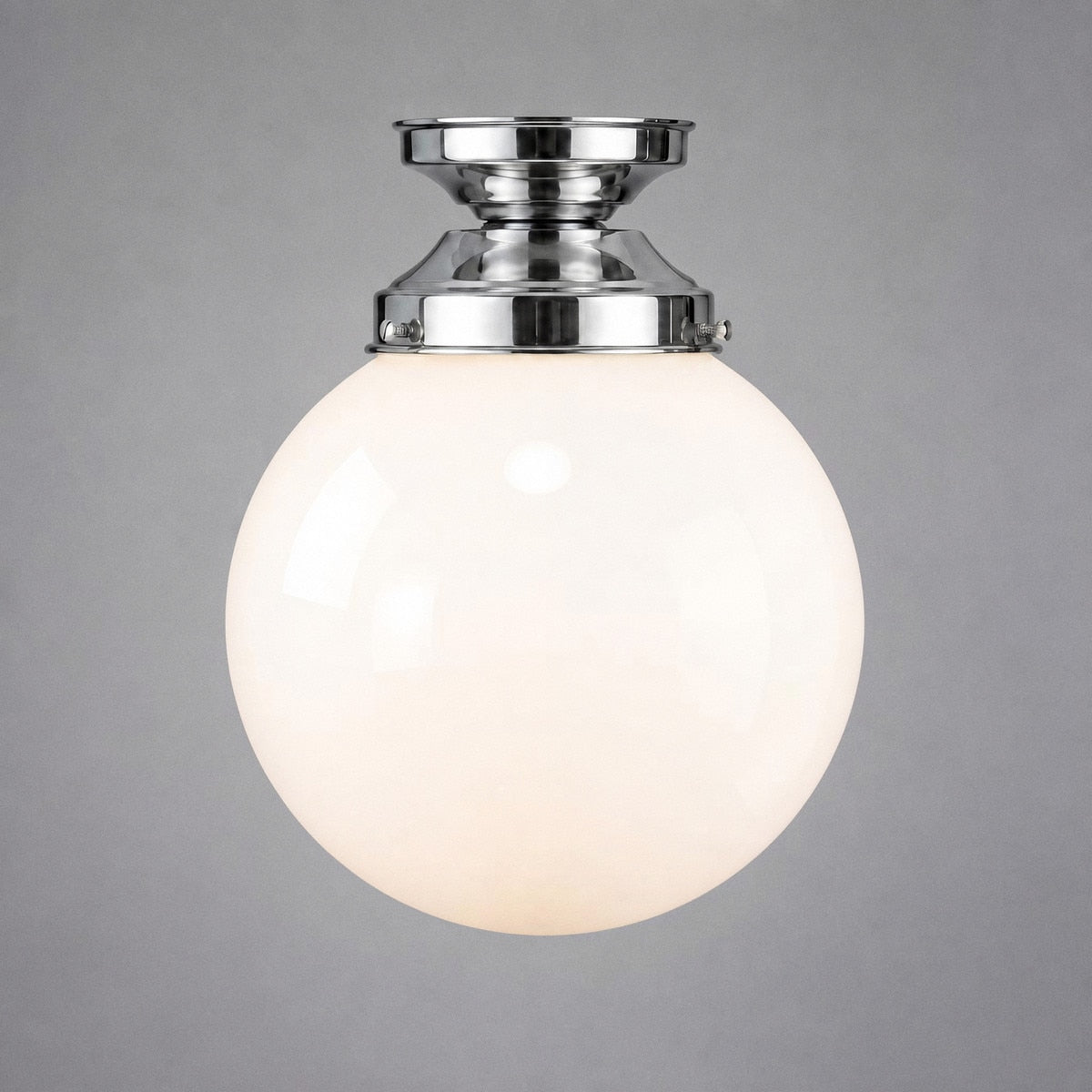 DIY Batten Fix Chrome With 8" Sphere Opal Gloss Glass - 3010033