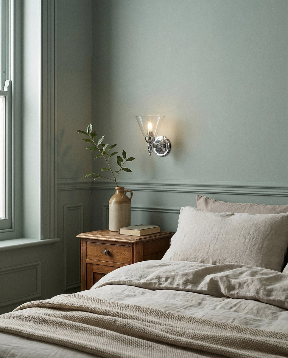 Koscina Wall Light Chrome With Cono Clear Glass - 3010106