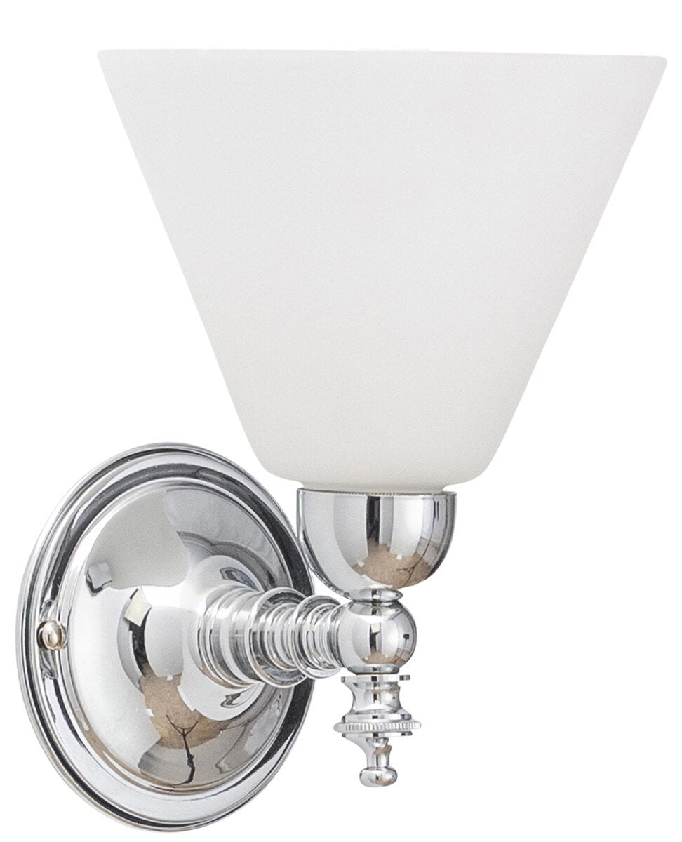 Koscina Wall Light Chrome With Cono Opal Matt Glass - 3010107