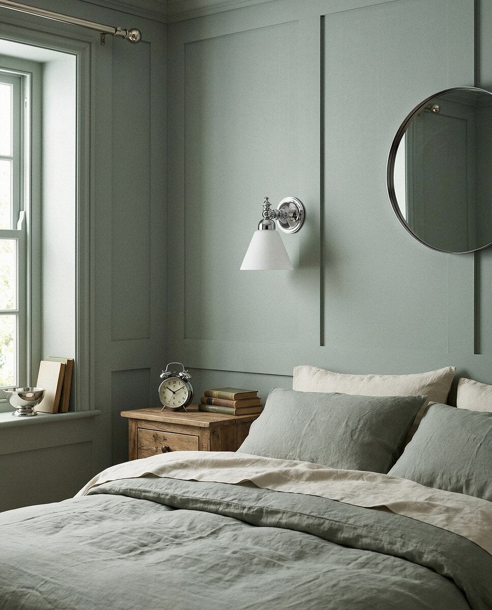 Koscina Wall Light Chrome With Cono Opal Matt Glass - 3010107