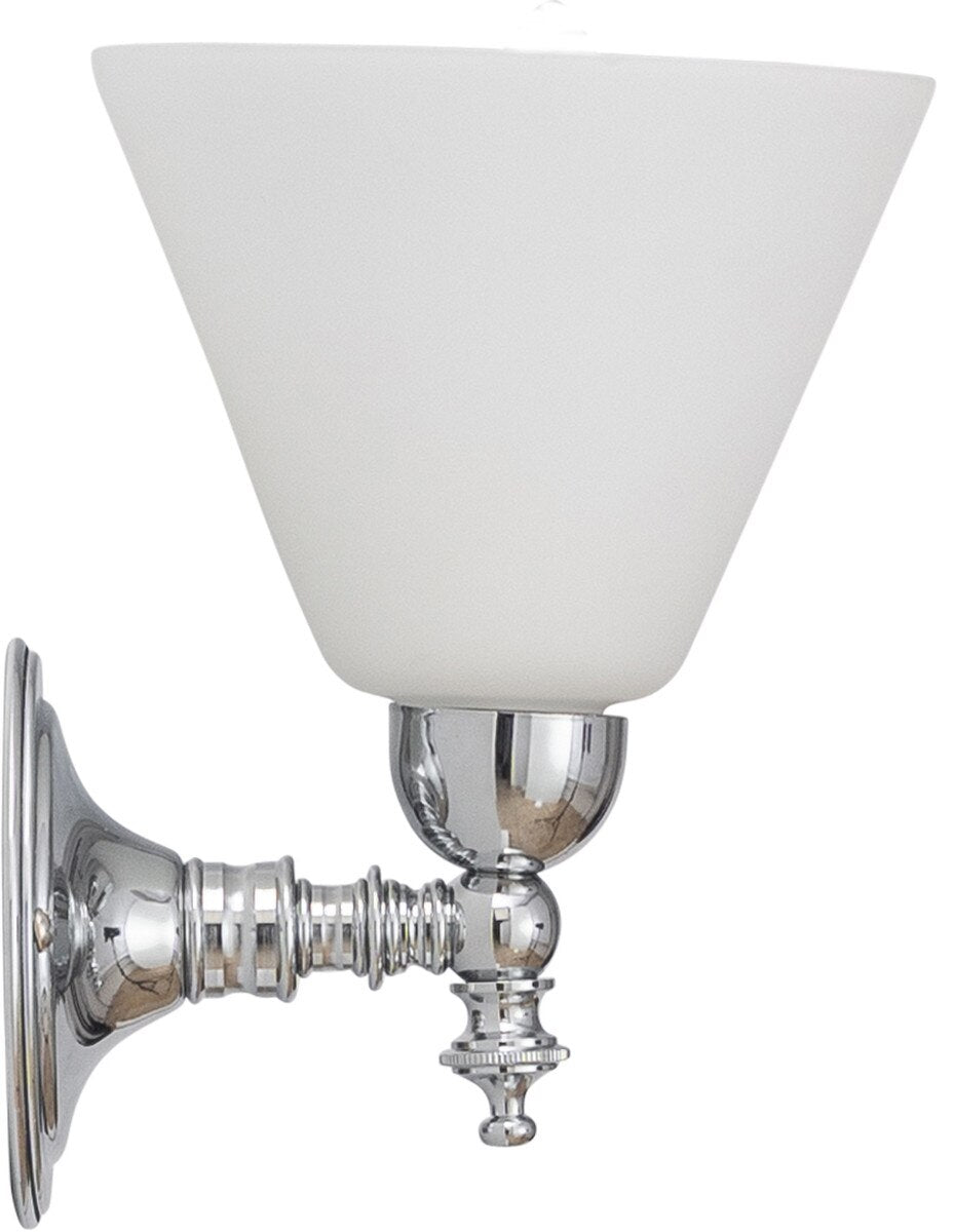 Koscina Wall Light Chrome With Cono Opal Matt Glass - 3010107