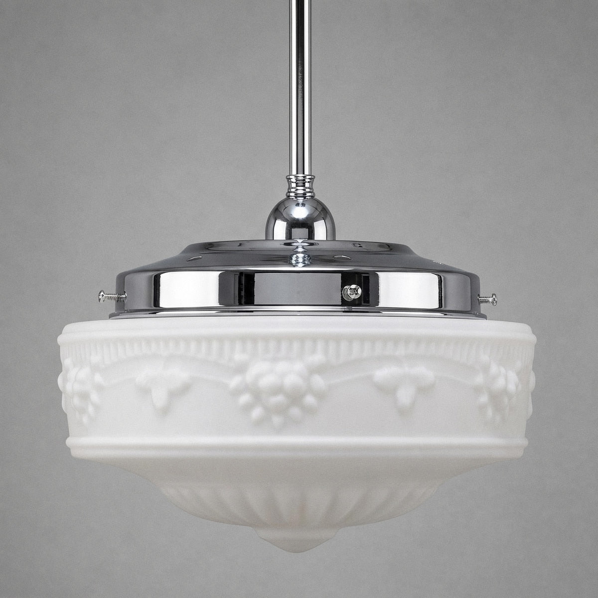 Single Rod Pendant Chrome With 11" Senator Opal Matt Glass - 3010172