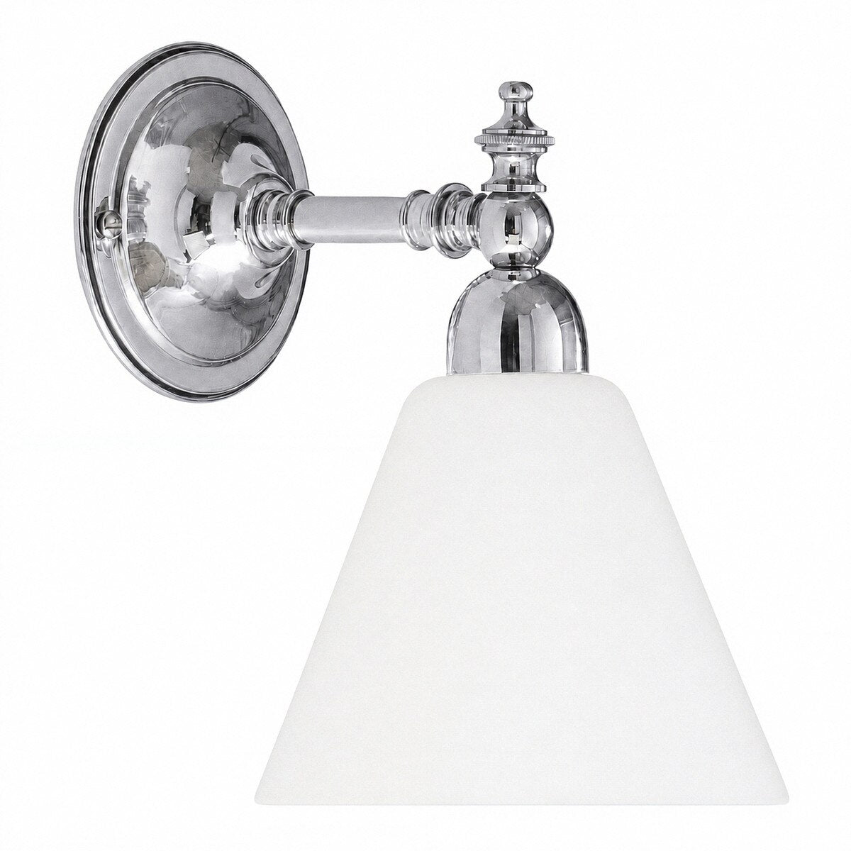 Waubra Wall Light Chrome With Cono Opal Glass - 3010219