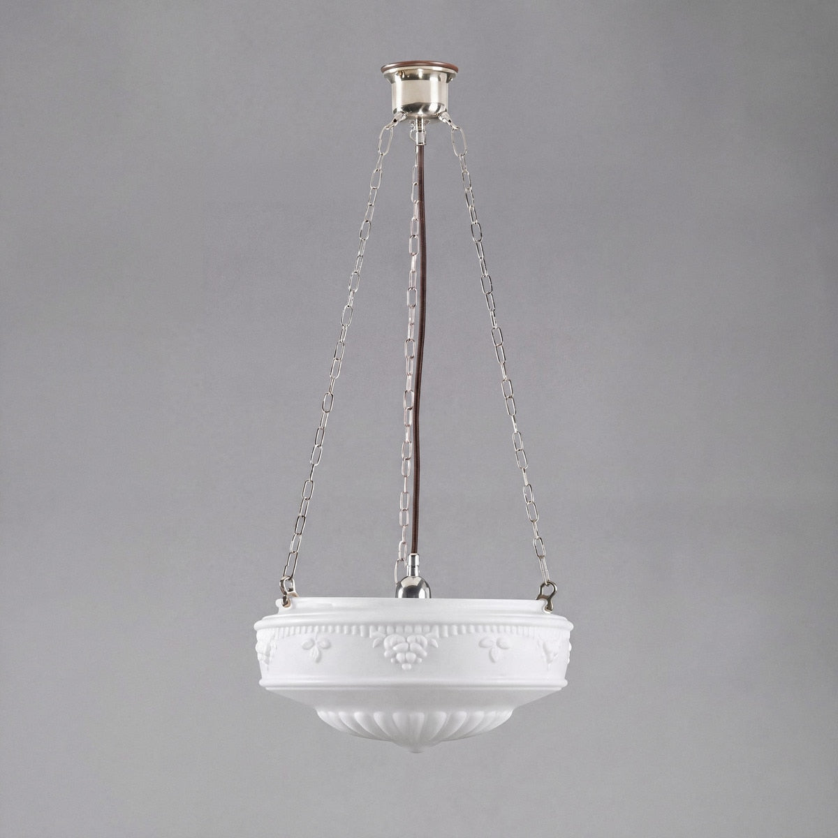 3 Chain Suspension Pendant Chrome With 17" Senator Opal Matt Glass - 3010220