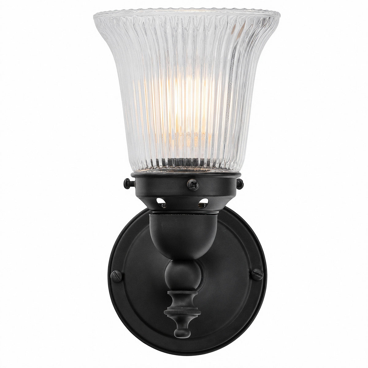 Koscina Wall Light Patina Black With Zipper 23 Clear Glass - 3020147