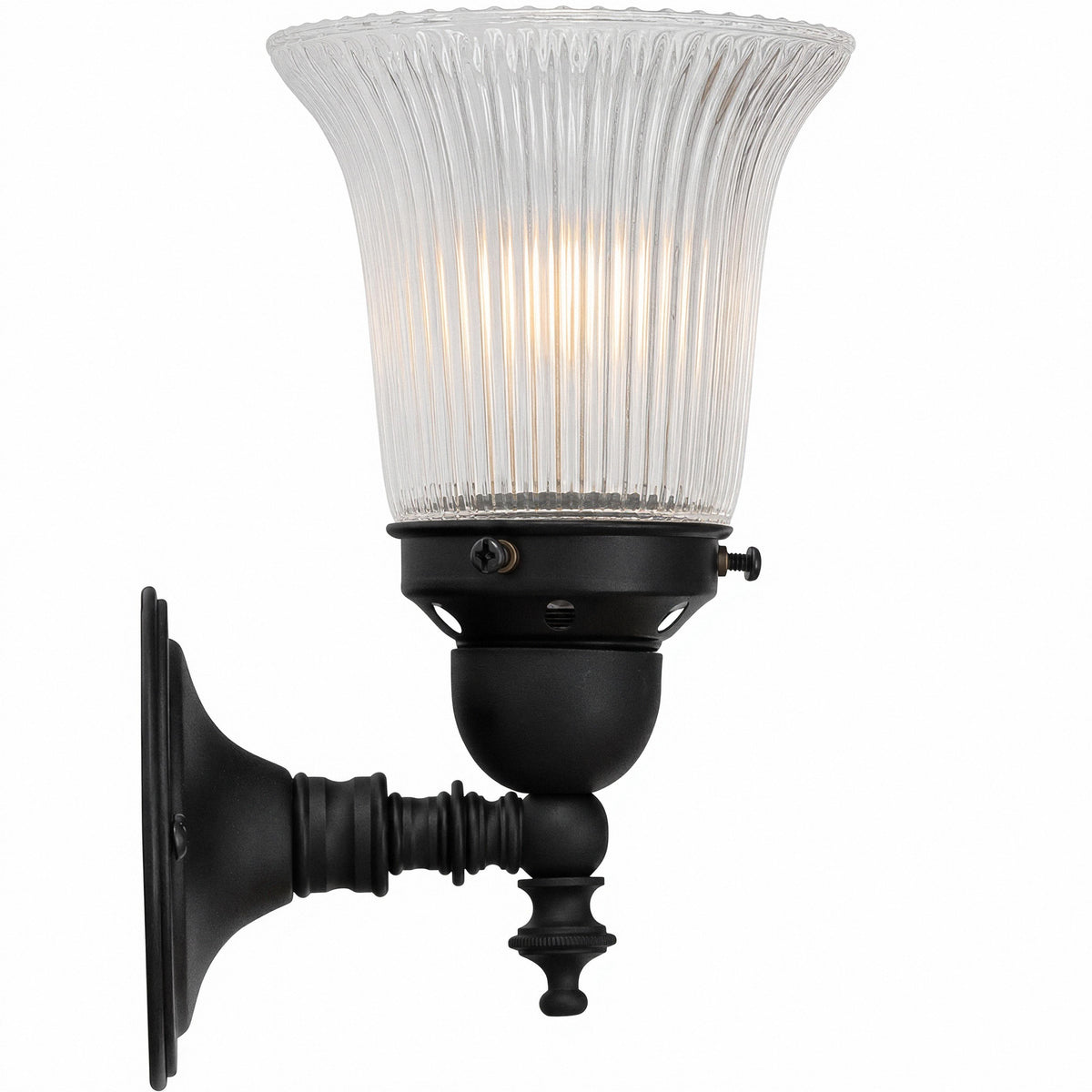 Koscina Wall Light Patina Black With Zipper 23 Clear Glass - 3020147