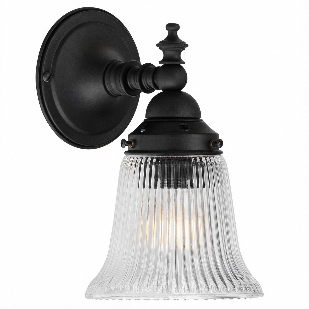 Koscina Wall Light Patina Black With Zipper 23 Clear Glass - 3020147