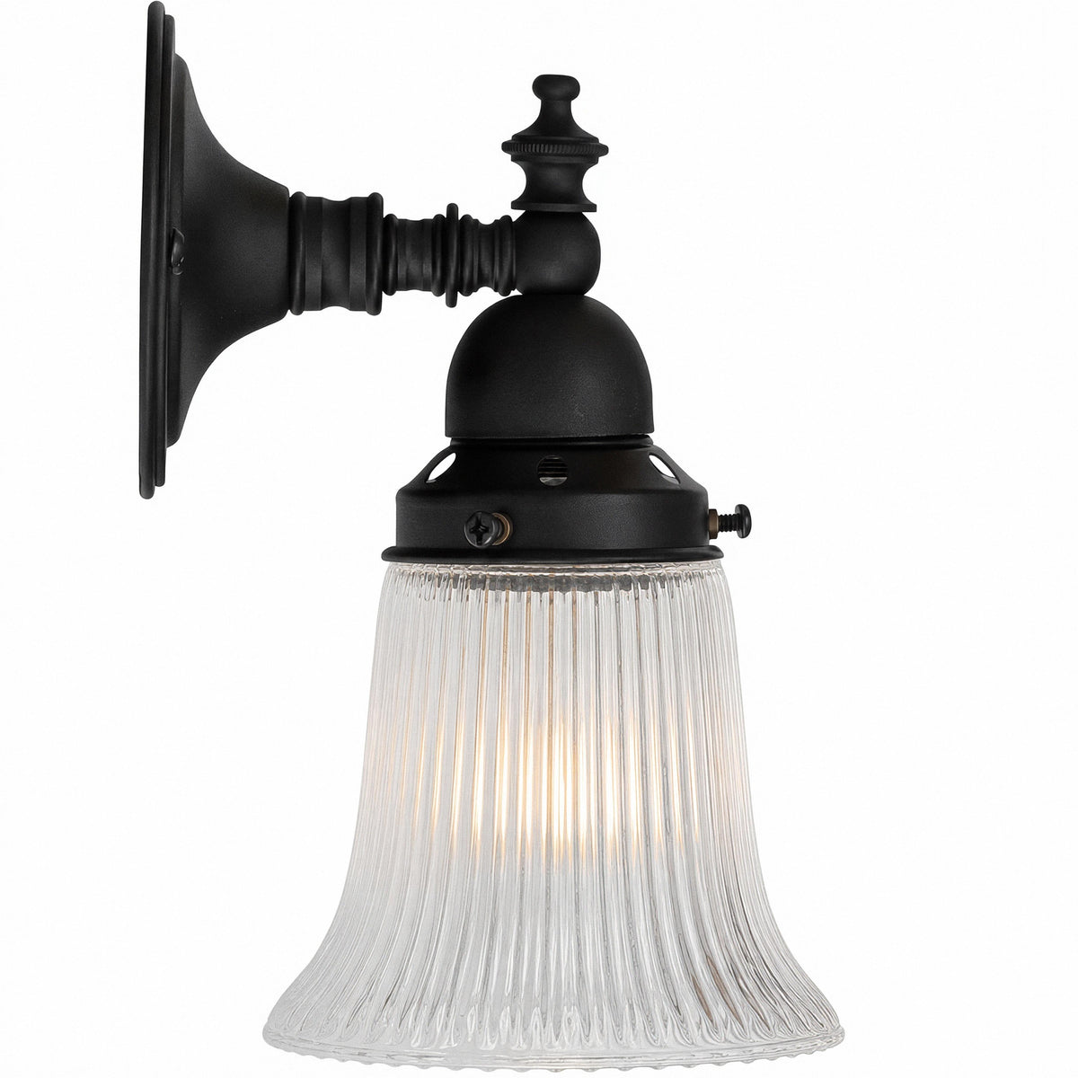 Koscina Wall Light Patina Black With Zipper 23 Clear Glass - 3020147