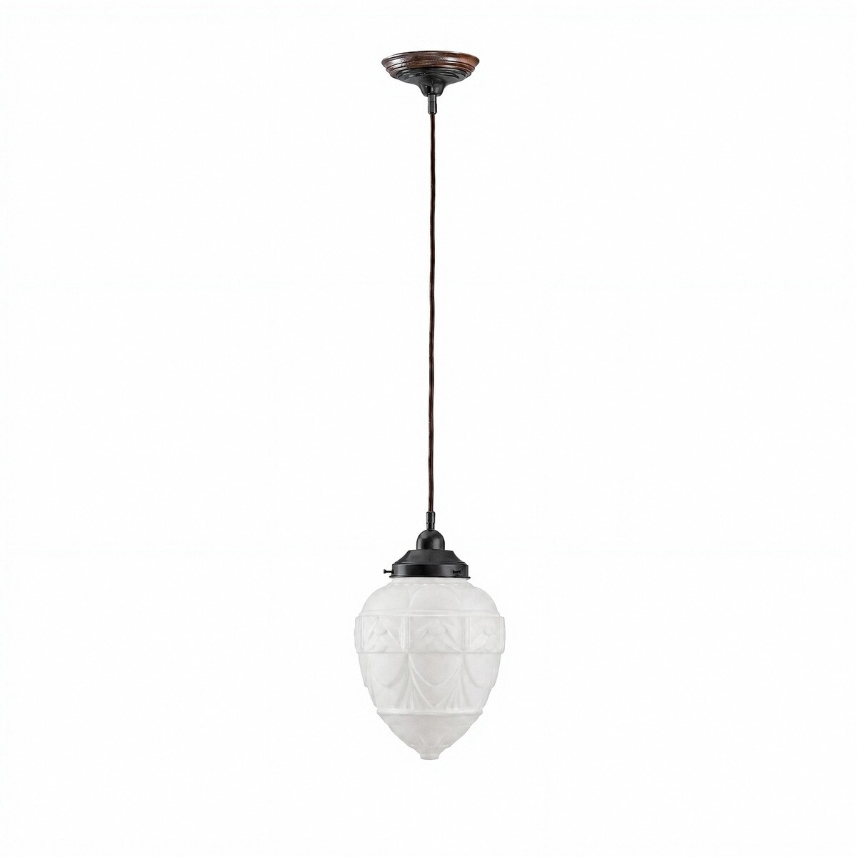 Asheville Pendant Light With Cloth Cord Patina & Frost - 3090339
