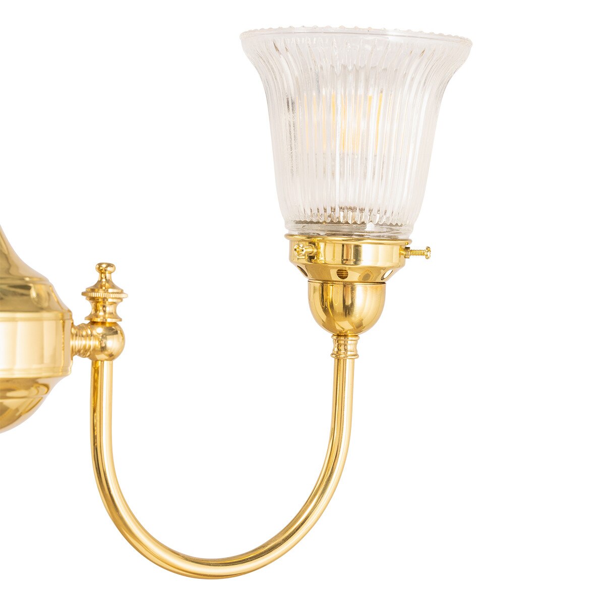 Luke 3 Light Pendant Light Arms Up with Zipper Shades Polished Brass & Clear - 3090348
