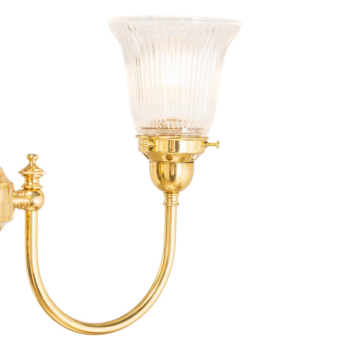 Luke 3 Light Pendant Light Arms Up with Zipper Shades Polished Brass & Clear - 3090348