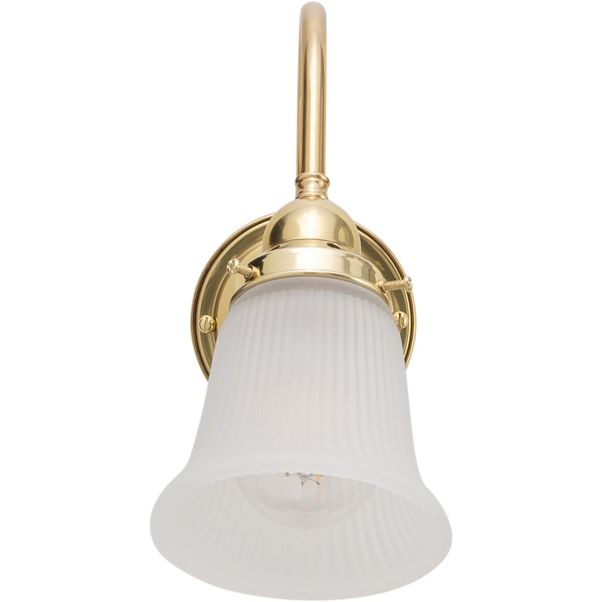 Victoriana Wall Light Bracket with Zipper Shade Polished Brass & Frost - 3090358