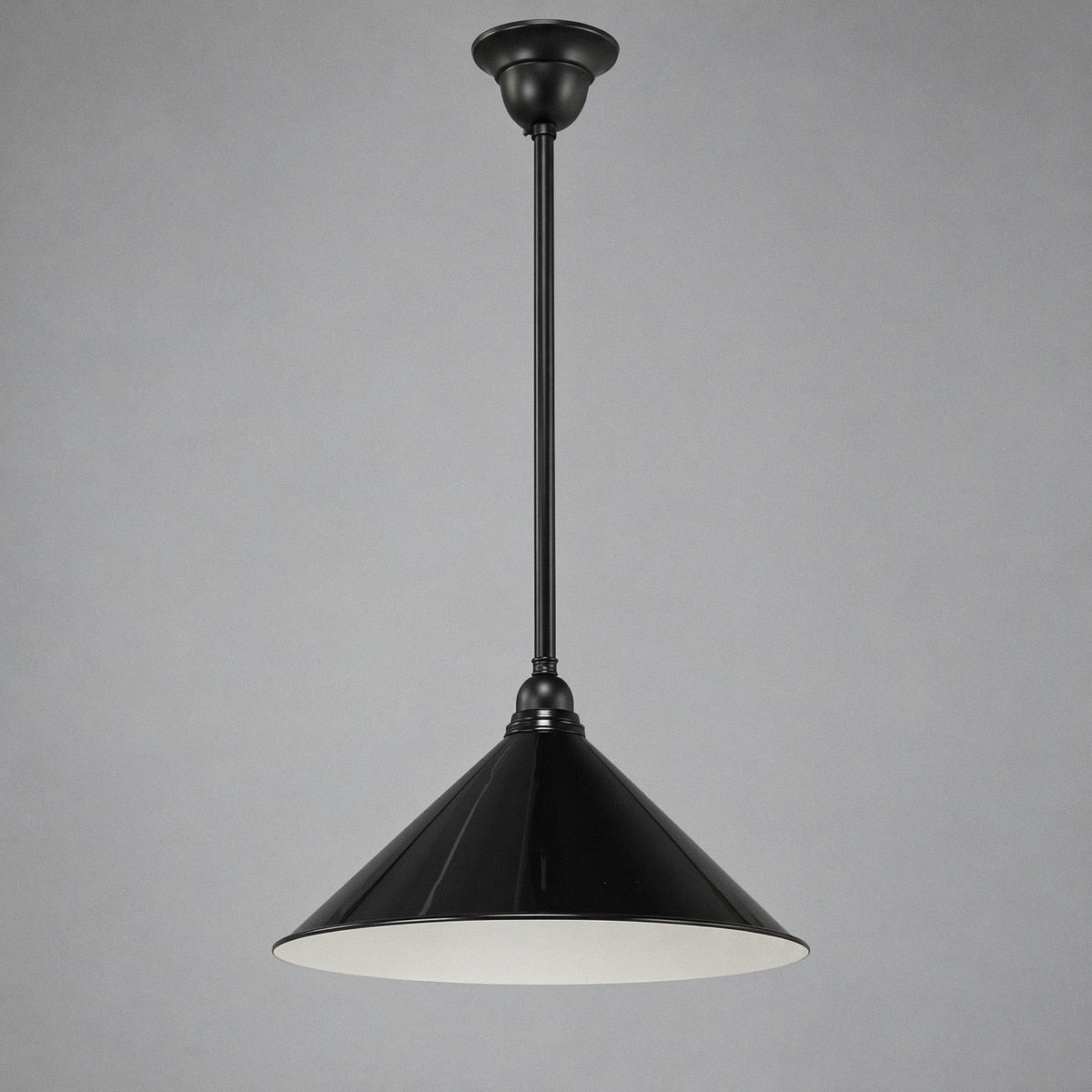 Edwardian 390mm Pendant Light on Rod Set 1/2" Patina & Black - 3090359