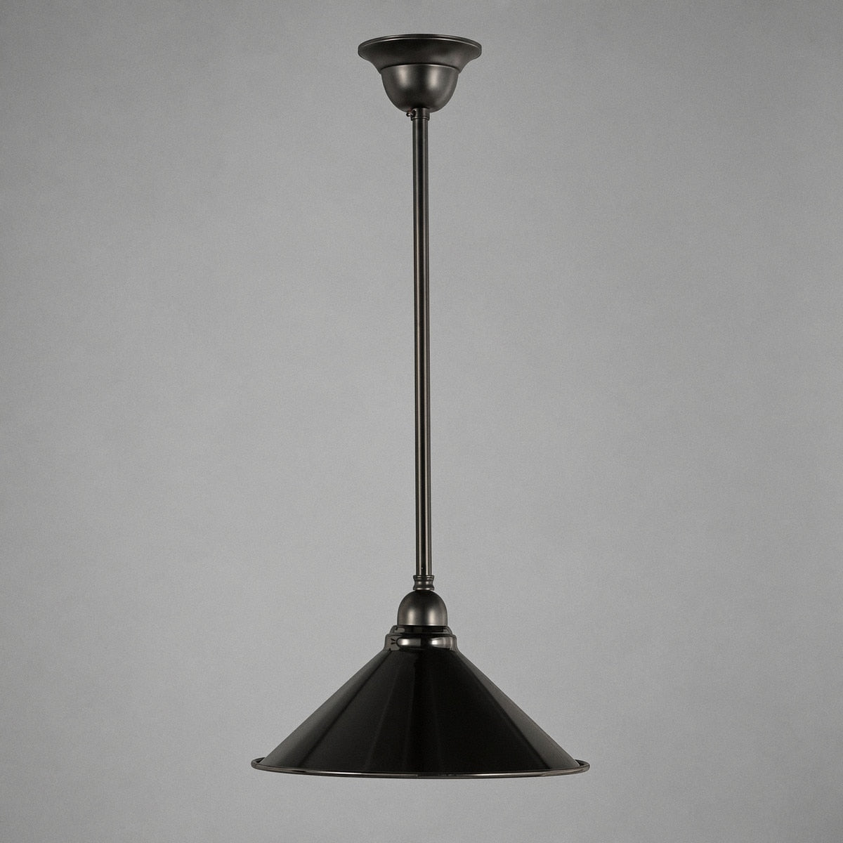 Edwardian 250mm Pendant Light on Rod Set 1/2" Patina & Black - 3090360