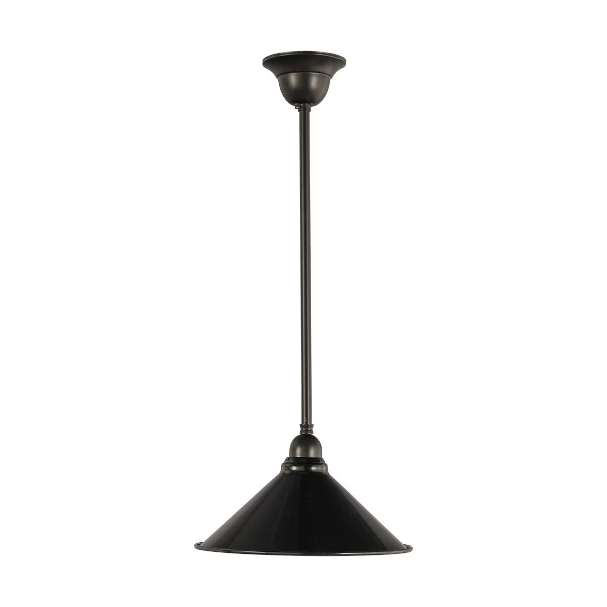 Edwardian 250mm Pendant Light on Rod Set 1/2" Patina & Black - 3090360