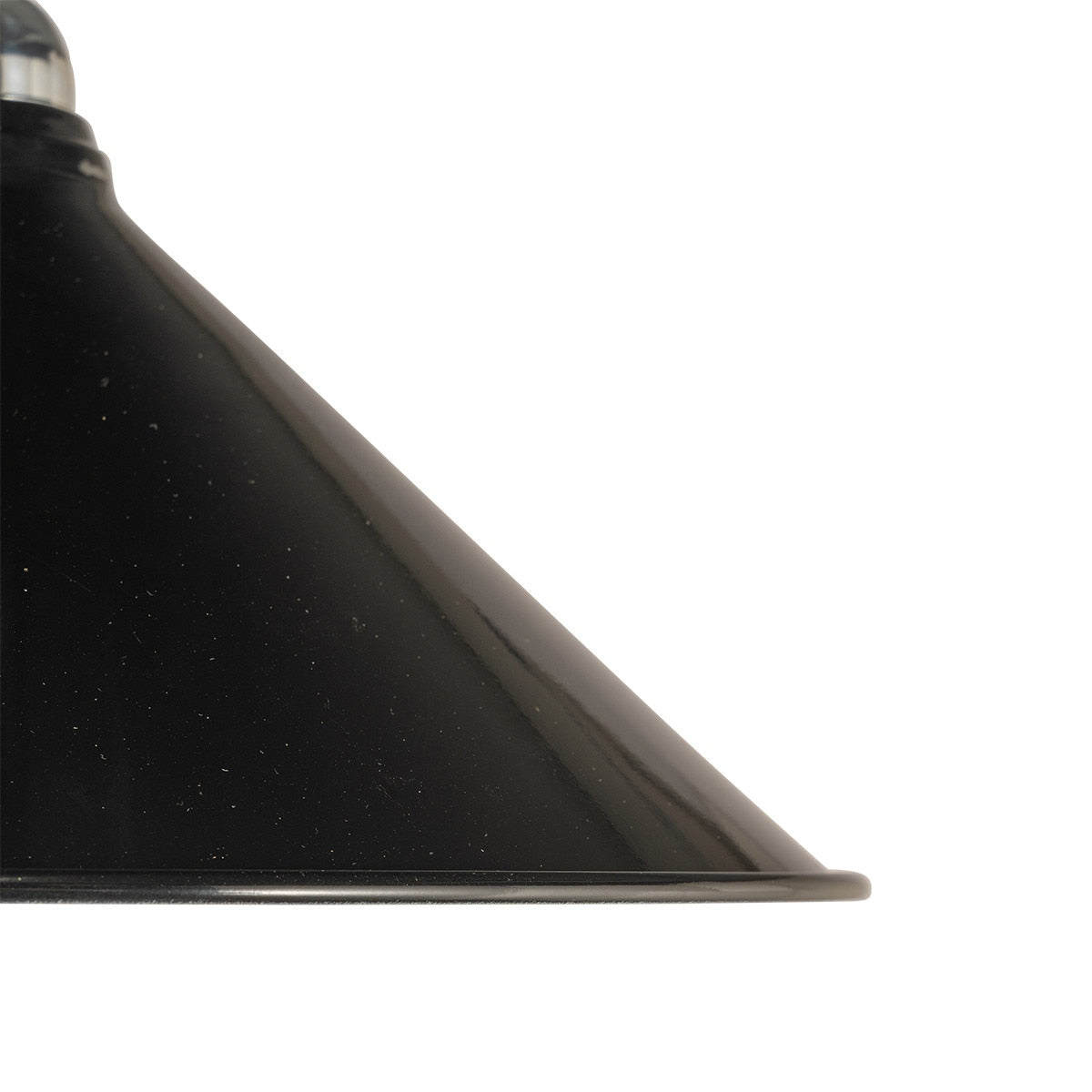 Edwardian 390mm Pendant Light on Cloth Cord Chrome & Black - 3090365