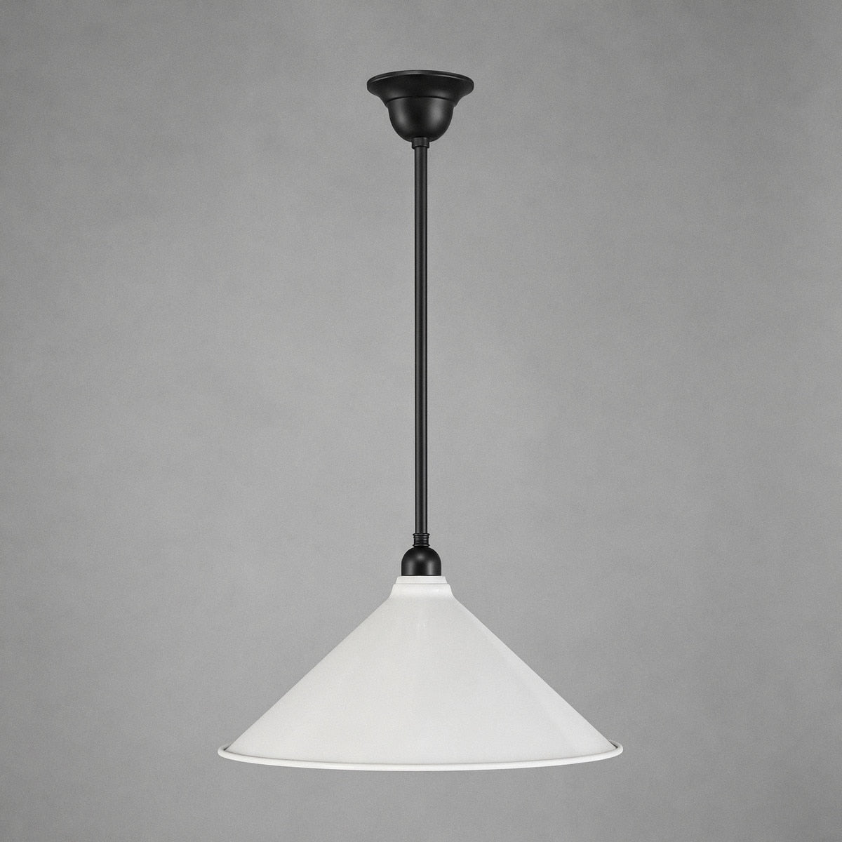 Edwardian 390mm Pendant Light on Rod Set 1/2" Patina & White - 3090367