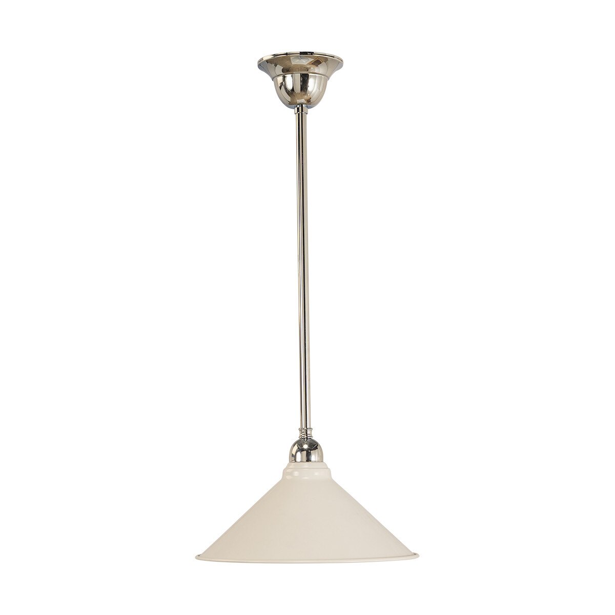 Edwardian 250mm Pendant Light on Rod Set 1/2" Patina & White - 3090368