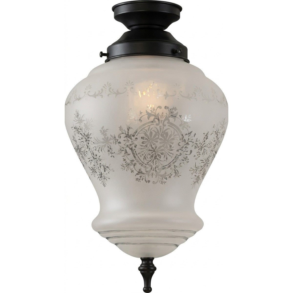 Cambridge Large Batten Fix Light Patina & Frost Etched - 3090393