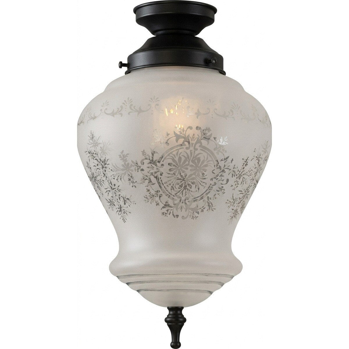 Cambridge Large Batten Fix Light Patina & Frost Etched - 3090393