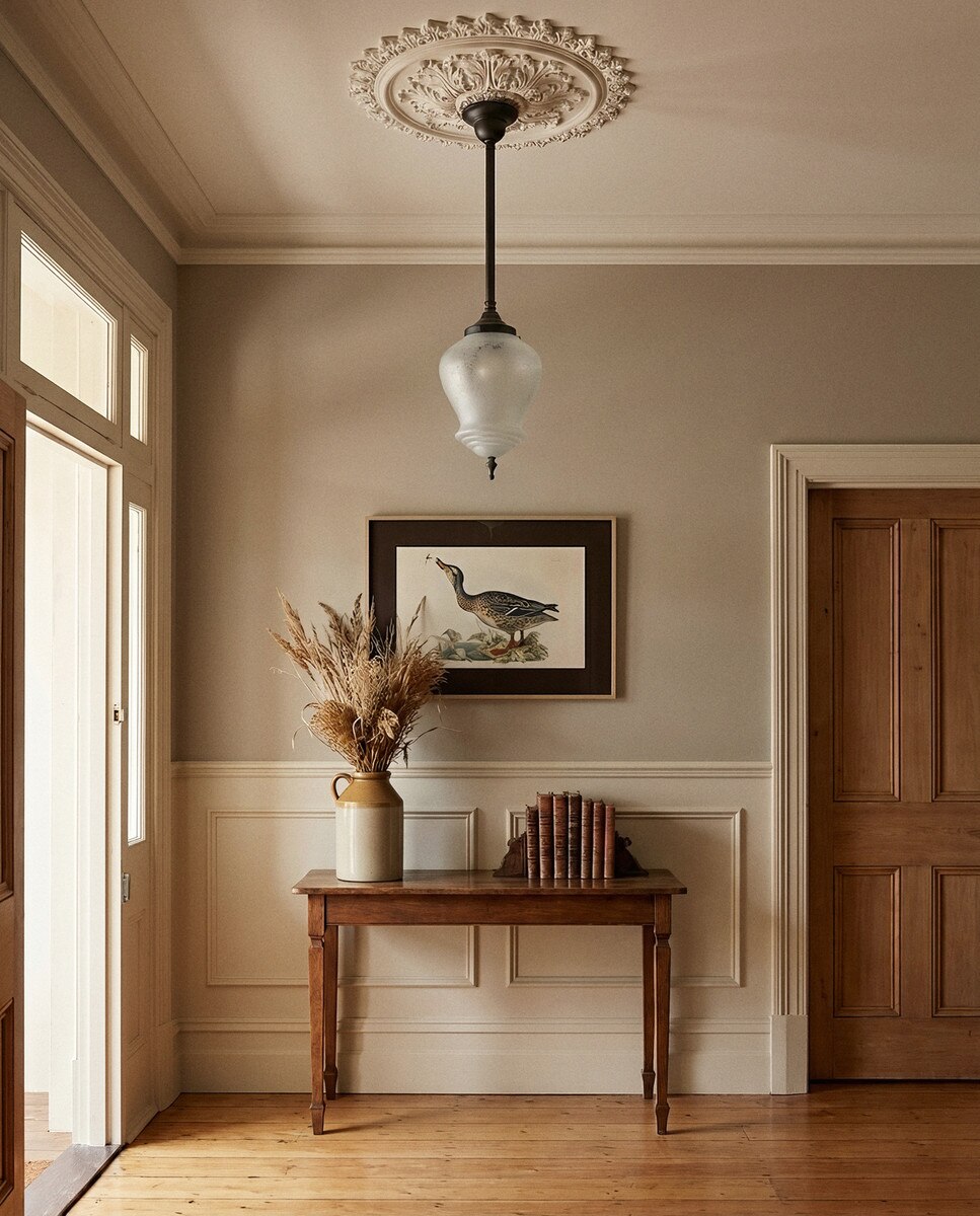 Cambridge Large Pendant Light 3/4" X 1/2 Rod Patina & Frost Etched - 3090395